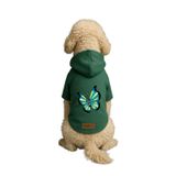 Monopetz Baskılı İçi Polarlı Köpek ve Kedi Kıyafeti & Elbisesi - Yeşil Renk Kapüşonlu Hoodie B5DBB, 5XL