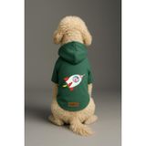 monopetz Baskılı İçi Polarlı Köpek Ve Kedi Kıyafeti & Elbisesi - Yeşil Renk Kapüşonlu Hoodie B6683 5Xl