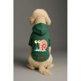 Monopetz Baskılı İçi Polarlı Köpek ve Kedi Kıyafeti & Elbisesi - Yeşil Renk Kapüşonlu Hoodie B6C1B, 4XL