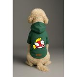 monopetz Baskılı İçi Polarlı Köpek Ve Kedi Kıyafeti & Elbisesi - Yeşil Renk Kapüşonlu Hoodie B7F3C 2Xl