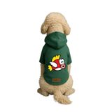 monopetz Baskılı İçi Polarlı Köpek Ve Kedi Kıyafeti & Elbisesi - Yeşil Renk Kapüşonlu Hoodie B7F3C 6Xl