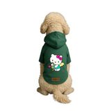 monopetz Baskılı İçi Polarlı Köpek Ve Kedi Kıyafeti & Elbisesi - Yeşil Renk Kapüşonlu Hoodie B8228 Xl