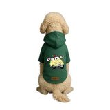Monopetz Baskılı İçi Polarlı Köpek ve Kedi Kıyafeti & Elbisesi - Yeşil Renk Kapüşonlu Hoodie B9785, 3XL