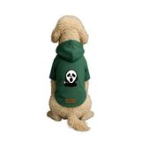 monopetz Baskılı İçi Polarlı Köpek Ve Kedi Kıyafeti & Elbisesi - Yeşil Renk Kapüşonlu Hoodie B9A84 3Xl