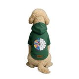 monopetz Baskılı İçi Polarlı Köpek Ve Kedi Kıyafeti & Elbisesi - Yeşil Renk Kapüşonlu Hoodie Bab02 Xl