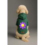 Monopetz Baskılı İçi Polarlı Köpek ve Kedi Kıyafeti & Elbisesi - Yeşil Renk Kapüşonlu Hoodie BBF1B, XL