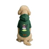 monopetz Baskılı İçi Polarlı Köpek Ve Kedi Kıyafeti & Elbisesi - Yeşil Renk Kapüşonlu Hoodie Bc10D Xl