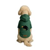 monopetz Baskılı İçi Polarlı Köpek Ve Kedi Kıyafeti & Elbisesi - Yeşil Renk Kapüşonlu Hoodie Bdb10 4Xl