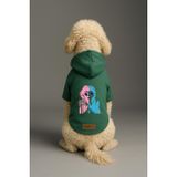 monopetz Baskılı İçi Polarlı Köpek Ve Kedi Kıyafeti & Elbisesi - Yeşil Renk Kapüşonlu Hoodie Bdfc0 3Xl