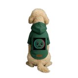 Monopetz Baskılı İçi Polarlı Köpek ve Kedi Kıyafeti & Elbisesi - Yeşil Renk Kapüşonlu Hoodie BEFAD, 5XL