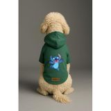 monopetz Baskılı İçi Polarlı Köpek Ve Kedi Kıyafeti & Elbisesi - Yeşil Renk Kapüşonlu Hoodie Bfa31 2Xl