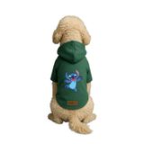 monopetz Baskılı İçi Polarlı Köpek Ve Kedi Kıyafeti & Elbisesi - Yeşil Renk Kapüşonlu Hoodie Bfa31 4Xl