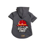 monopetz Kapişonlu Polar Sweatshirt Köpek ve Kedi Kıyafeti & Elbisesi - Antrasit Firemen M Beden