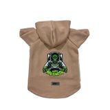 monopetz Kapişonlu Polar Sweatshirt Köpek Ve Kedi Kıyafeti & Elbisesi Bej Astronot Frankenstein XL