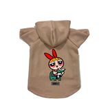monopetz Kapişonlu Polar Sweatshirt Köpek ve Kedi Kıyafeti & Elbisesi Bej Blossom M