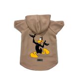 monopetz Kapişonlu Polar Sweatshirt Köpek ve Kedi Kıyafeti & Elbisesi Bej Duffy M