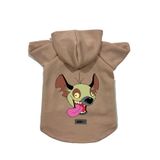 monopetz Kapişonlu Polar Sweatshirt Köpek Ve Kedi Kıyafeti & Elbisesi Bej Ed001 XS