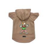 monopetz Kapişonlu Polar Sweatshirt Köpek ve Kedi Kıyafeti & Elbisesi Bej Evil Clown L