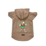 monopetz Kapişonlu Polar Sweatshirt Köpek ve Kedi Kıyafeti & Elbisesi Bej Evil Clown XL