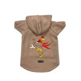 monopetz Kapişonlu Polar Sweatshirt Köpek ve Kedi Kıyafeti & Elbisesi Bej Fog Horn S
