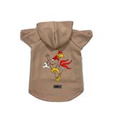 monopetz Kapişonlu Polar Sweatshirt Köpek ve Kedi Kıyafeti & Elbisesi Bej Fog Horn XL
