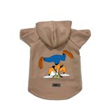 monopetz Kapişonlu Polar Sweatshirt Köpek ve Kedi Kıyafeti & Elbisesi Bej Goofy XS