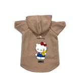 monopetz Kapişonlu Polar Sweatshirt Köpek Ve Kedi Kıyafeti & Elbisesi Bej Hello Kitty S