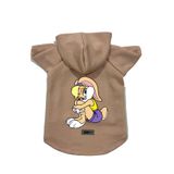 monopetz Kapişonlu Polar Sweatshirt Köpek ve Kedi Kıyafeti & Elbisesi Bej Lola L
