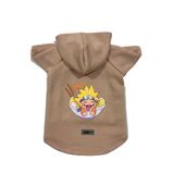 monopetz Kapişonlu Polar Sweatshirt Köpek ve Kedi Kıyafeti & Elbisesi Bej Naruto XS