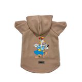 monopetz Kapişonlu Polar Sweatshirt Köpek ve Kedi Kıyafeti & Elbisesi Bej Palyaço L