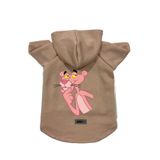 monopetz Kapişonlu Polar Sweatshirt Köpek Ve Kedi Kıyafeti & Elbisesi Bej Pembe Panter L