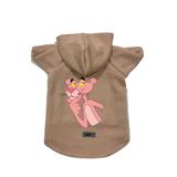 monopetz Kapişonlu Polar Sweatshirt Köpek Ve Kedi Kıyafeti & Elbisesi Bej Pembe Panter M