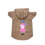 monopetz Kapişonlu Polar Sweatshirt Köpek ve Kedi Kıyafeti & Elbisesi Bej Peppa Pig XL