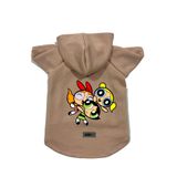 monopetz Kapişonlu Polar Sweatshirt Köpek Ve Kedi Kıyafeti & Elbisesi Bej Power Puff Girls M