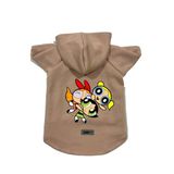 monopetz Kapişonlu Polar Sweatshirt Köpek Ve Kedi Kıyafeti & Elbisesi Bej Power Puff Girls S