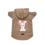 monopetz Kapişonlu Polar Sweatshirt Köpek ve Kedi Kıyafeti & Elbisesi Bej Rabbit S