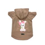 monopetz Kapişonlu Polar Sweatshirt Köpek ve Kedi Kıyafeti & Elbisesi Bej Rabbit XL
