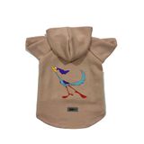 monopetz Kapişonlu Polar Sweatshirt Köpek ve Kedi Kıyafeti & Elbisesi Bej Road Runner S