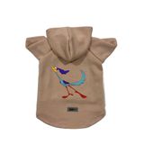 monopetz Kapişonlu Polar Sweatshirt Köpek ve Kedi Kıyafeti & Elbisesi Bej Road Runner XL