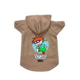 monopetz Kapişonlu Polar Sweatshirt Köpek ve Kedi Kıyafeti & Elbisesi Bej Rugrats Carlitos L
