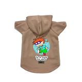 monopetz Kapişonlu Polar Sweatshirt Köpek ve Kedi Kıyafeti & Elbisesi Bej Rugrats Carlitos S
