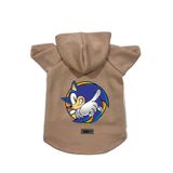 monopetz Kapişonlu Polar Sweatshirt Köpek ve Kedi Kıyafeti & Elbisesi Bej Sonic XL