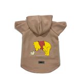 monopetz Kapişonlu Polar Sweatshirt Köpek ve Kedi Kıyafeti & Elbisesi Bej Winnie The Pooh M
