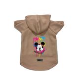 monopetz Kapişonlu Polar Sweatshirt Köpek Ve Kedi Kıyafeti & Elbisesi Bej Yeni Mickey Mouse M