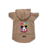 monopetz Kapişonlu Polar Sweatshirt Köpek Ve Kedi Kıyafeti & Elbisesi Bej Yeni Mickey Mouse S