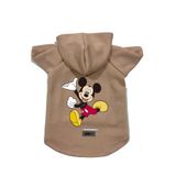 monopetz Kapişonlu Polar Sweatshirt Köpek ve Kedi Kıyafeti & Elbisesi Bej Yeni Mickey S