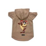 monopetz Kapişonlu Polar Sweatshirt Köpek Ve Kedi Kıyafeti & Elbisesi Bej Yeni Tazmanya Canavarı M