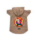 monopetz Kapişonlu Polar Sweatshirt Köpek Ve Kedi Kıyafeti & Elbisesi Bej Yeni Unicorn XL