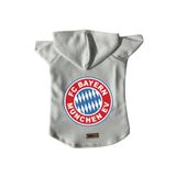 monopetz Kapişonlu Polar Sweatshirt Köpek ve Kedi Kıyafeti & Elbisesi - Beyaz Bayern München L Beden