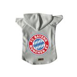 monopetz Kapişonlu Polar Sweatshirt Köpek ve Kedi Kıyafeti & Elbisesi - Beyaz Bayern München M Beden